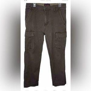 Wear First Men’s Cargo Pants 32” x 30” Green Brown Khaki Pockets Casual Outdoor